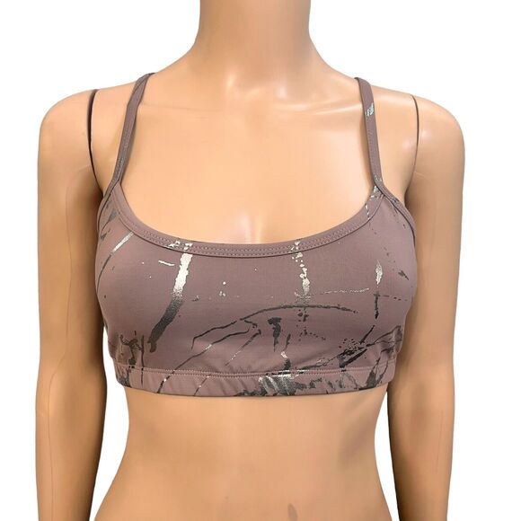 Beyond Yoga Mauve and Silver Sports Bra - Picture 1 of 7